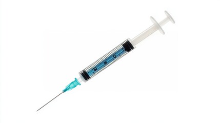 Fototapeta premium Syringe with needle isolated on a white background