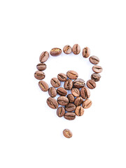 Naklejka premium Coffee bean isolated on white background