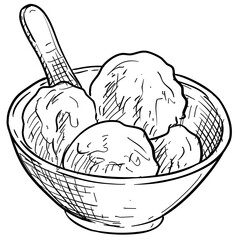 ice cream handdrawn illustration