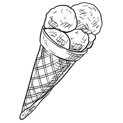 ice cream handdrawn illustration