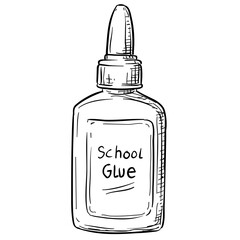 glue handdrawn illustration