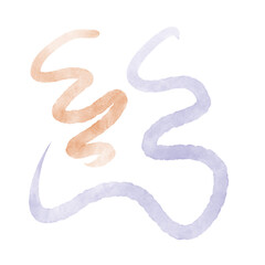 Watercolour Squiggles Abstract Decoration