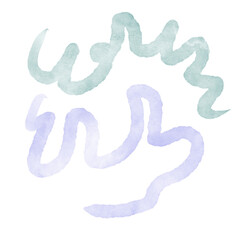 Watercolour Squiggles Abstract Decoration