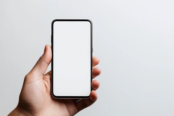 Hand Holding Smartphone Mockup Isolated created with Generative AI