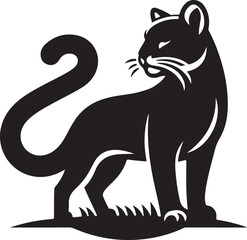 Cougar silhouette vector art logo