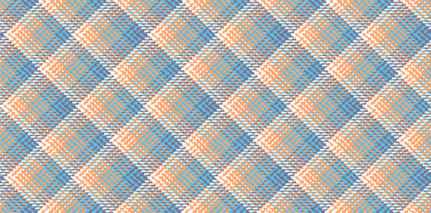 Vector checkered pattern. Tartan, textured seamless twill for flannel shirts, duvet covers, other autumn winter textile mills. Vector Format