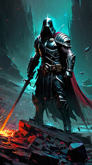 Naklejka premium warrior with sword