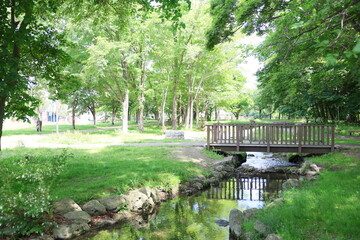 北海道千歳市の道の駅の川