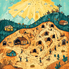 Obraz premium gold, gold production, and gold investment in a graphic background style