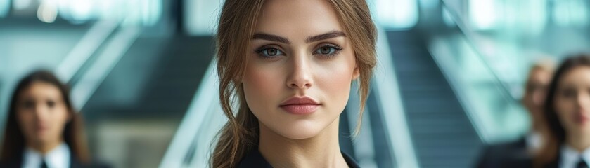 Obraz premium Confident Businesswoman Looking at Camera in Office