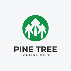 pine tree logo simple illustration design.