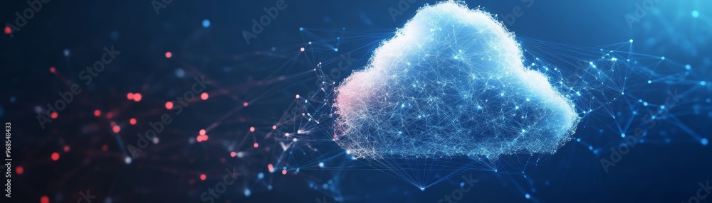 Poster abstract cloud computing network technology