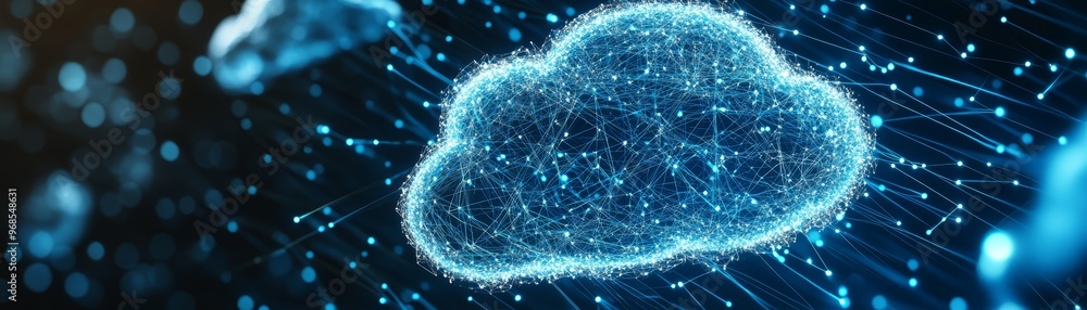 Aufkleber abstract cloud computing network concept