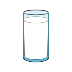 glass of milk vector illustration