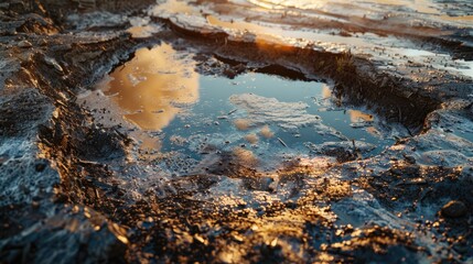 Oil leakage leading to soil contamination in a minor oil reserve
