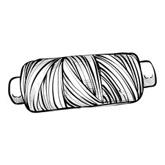 sewing thread handdrawn illustration