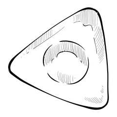 sewing chalk handdrawn illustration