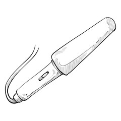 microphones handdrawn illustration