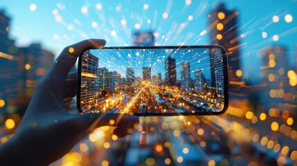 A person holding a smartphone displaying global news representing access to information