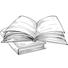 books handdrawn illustration