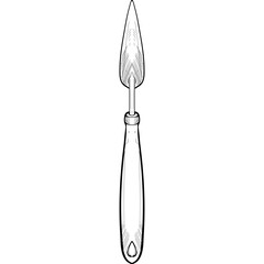 painting knife handdrawn illustration