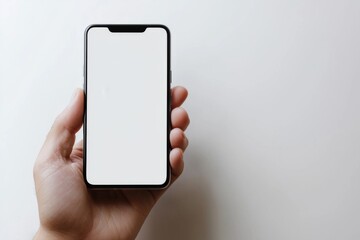 Hand Holding Smartphone Mockup Isolated created with Generative AI