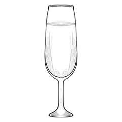 drinking glass handdrawn illustration