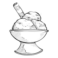 ice cream handdrawn illustration