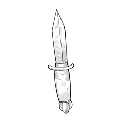 dagger handdrawn illustration