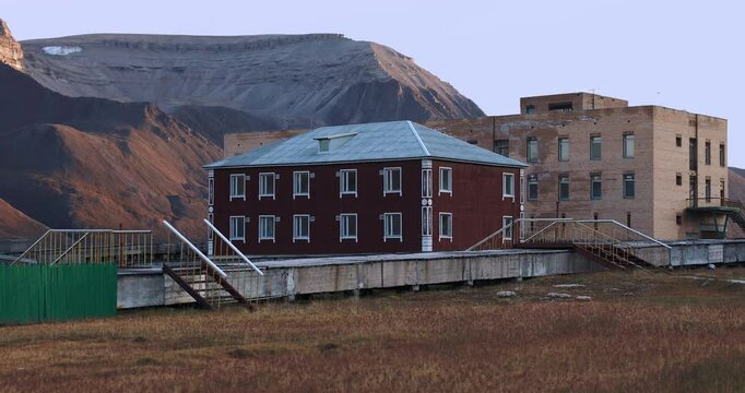 The Ghostly Soviet Pyramiden City, Svalbard In Summer, Arctic