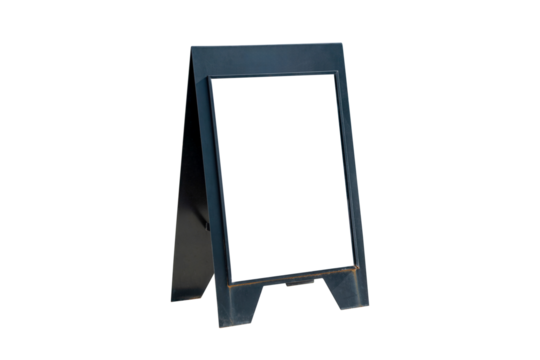 Advertising stand banners mockup, Mock up of a standing poster, Blank wood frame outdoor stand mockup poster display