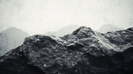 Obraz premium Dramatic Mountain Peak Texture with Foggy Background