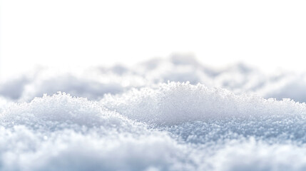Obraz premium Soft snow covers the ground in a tranquil winter landscape under bright daylight, creating a peaceful and serene atmosphere