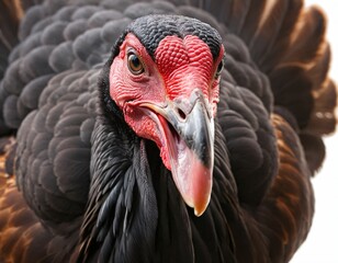 Dark turkey isolated on a white background. Ai generated image