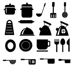 Kitchen tolls vector image white background 