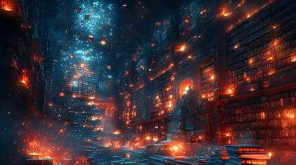 Fototapeta premium A realm of imagination where dreams and fantasy merge into endless possibilities. The vibrant atmosphere inspires creativity, evoking feelings of wonder, adventure, and boundless discovery.