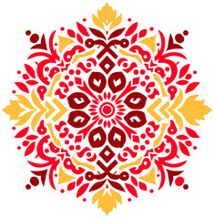 floral ornamental mandala design intricate decorative pattern