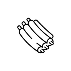 Sausage links icon. Simple sausage links icon for social media, app, and web design. Vector illustration
