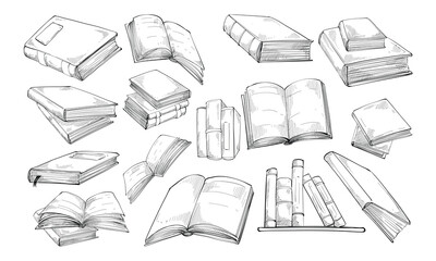 books handdrawn collection