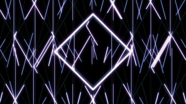 アールデコの菱形模様 シームレスなベクトルパターン　白のモダンで輝く装飾アニメーション