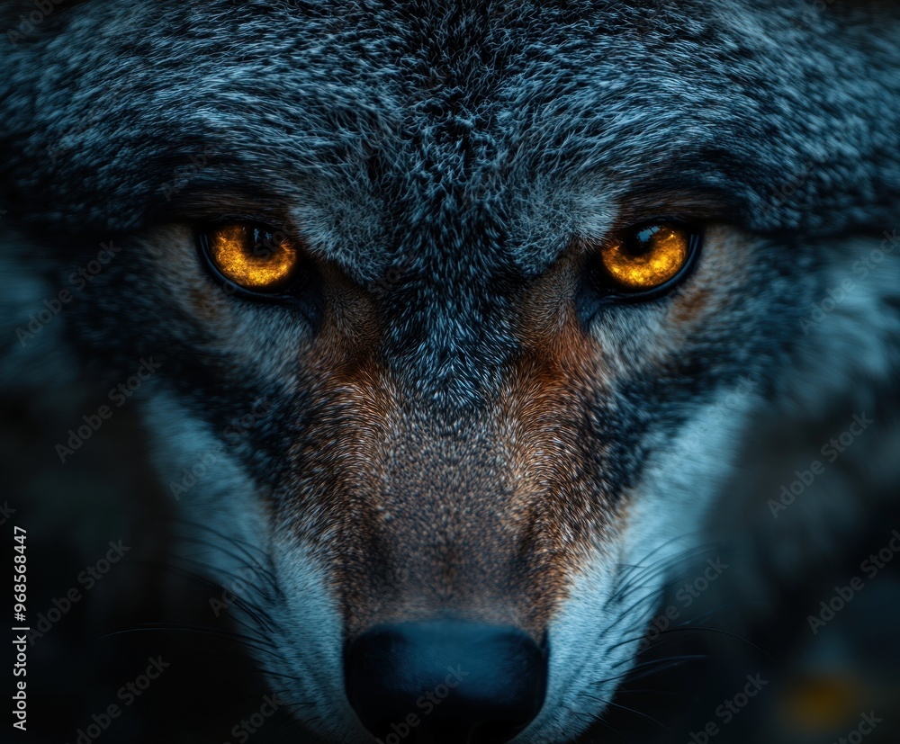 Canvas Prints Wolf Close Up