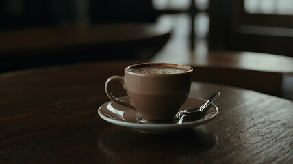 Obraz premium Mocha style| Coffee cups topped with coffee grains