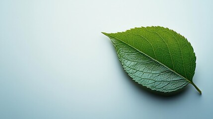 Obraz premium A single green leaf