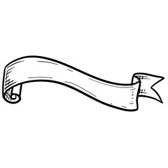 Fototapeta premium ribbons handdrawn illustration