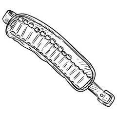 bullet belt handdrawn illustration