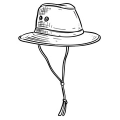 hunter cap handdrawn illustration