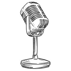 microphones handdrawn illustration