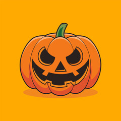 cute Pumpkin Halloween cartoon illustration