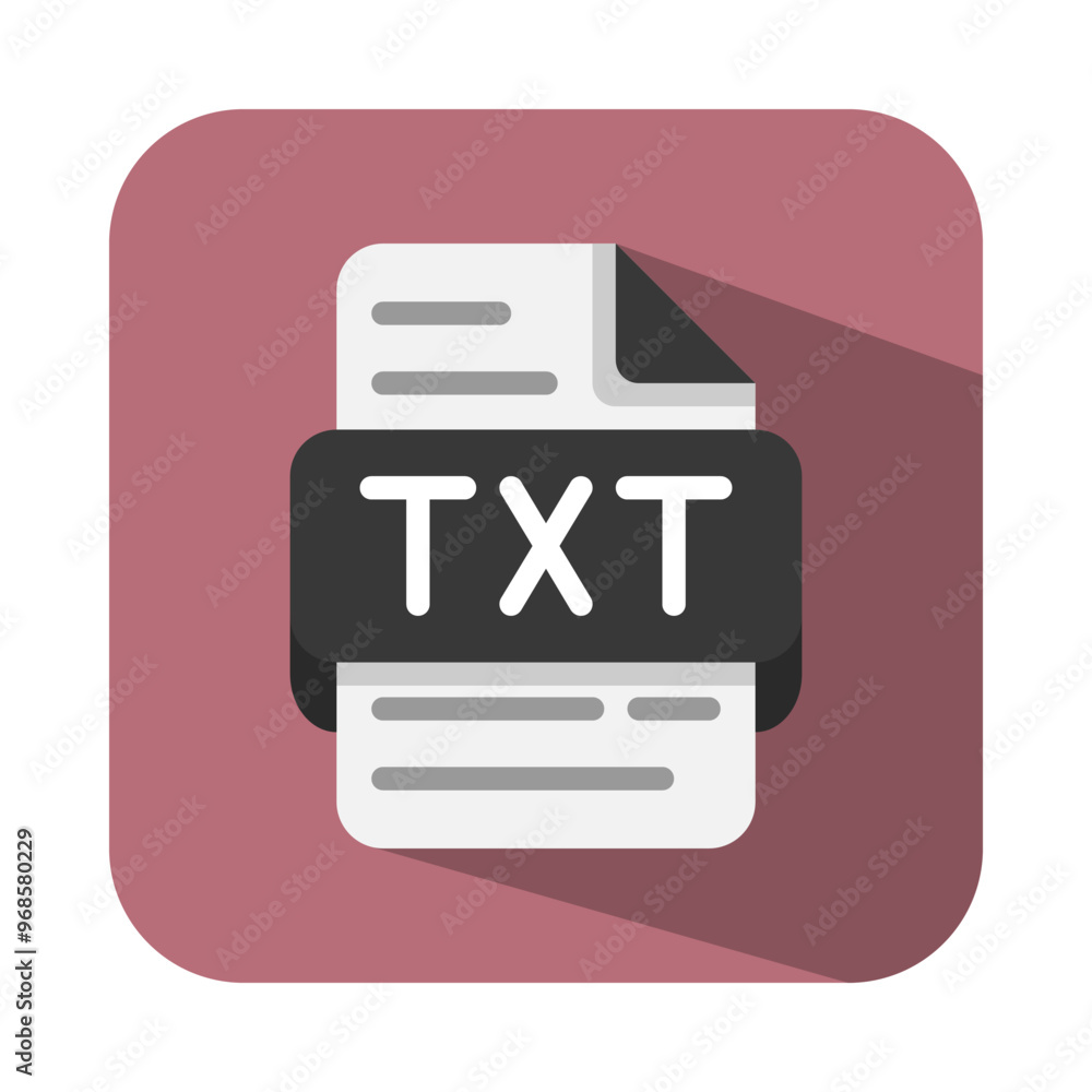 Poster txt document database file type flat icons. suitable for websites, ui and mobile apps.