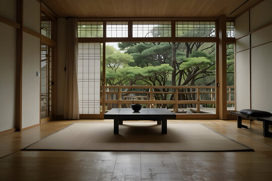 A ineterior room design of traditional japnese house